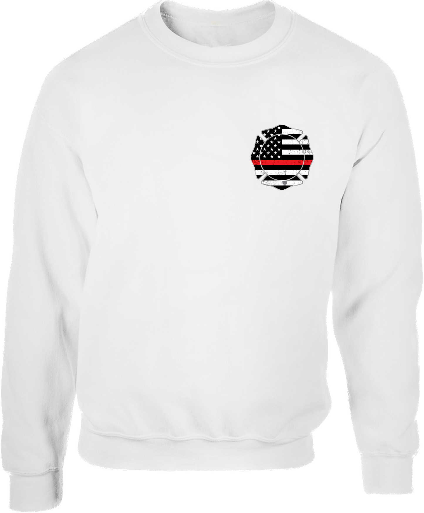 Thin Red Line Fireman Shield Crewneck Sweatshirt