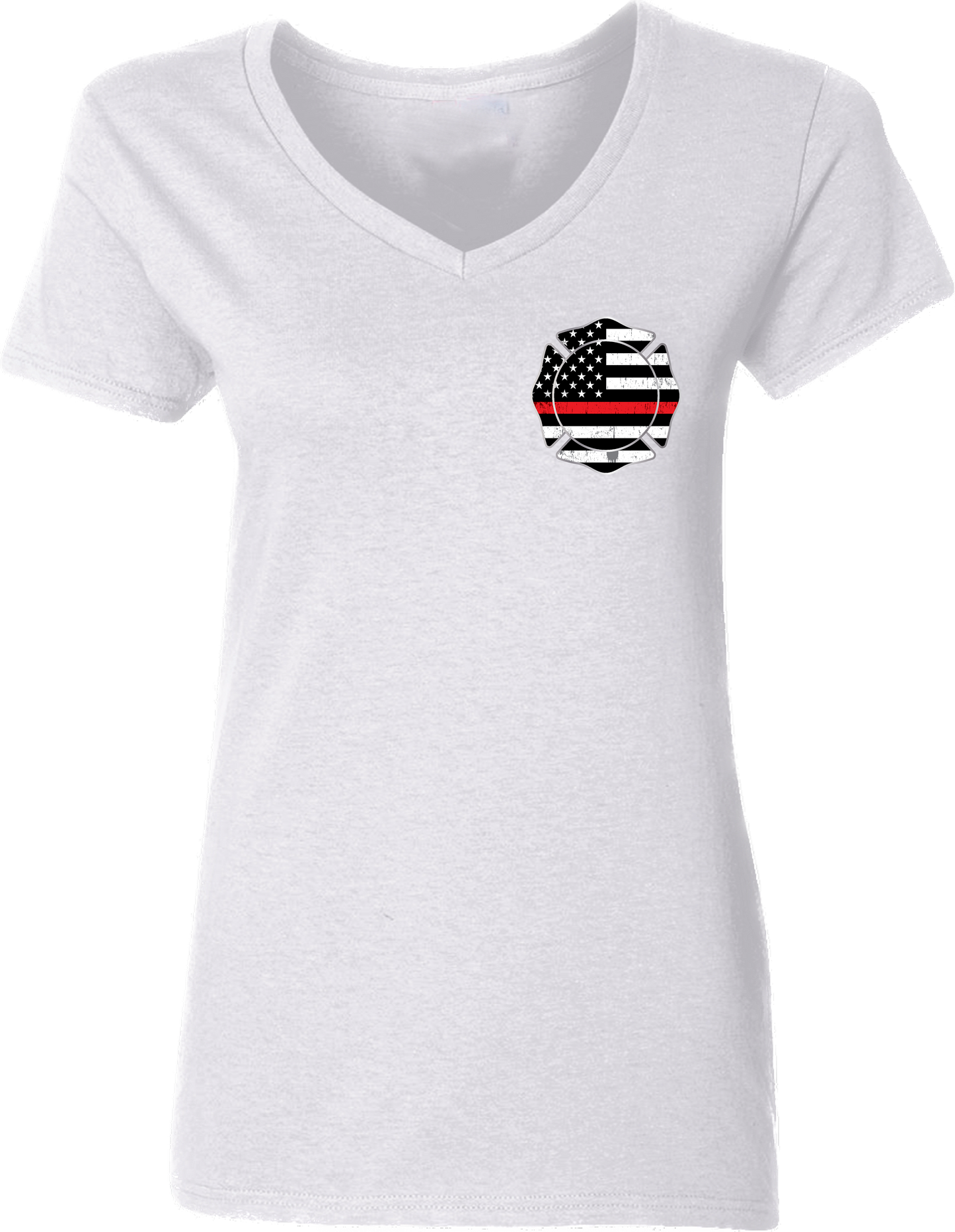 Women’s Red Line Fireman Shield V-Neck