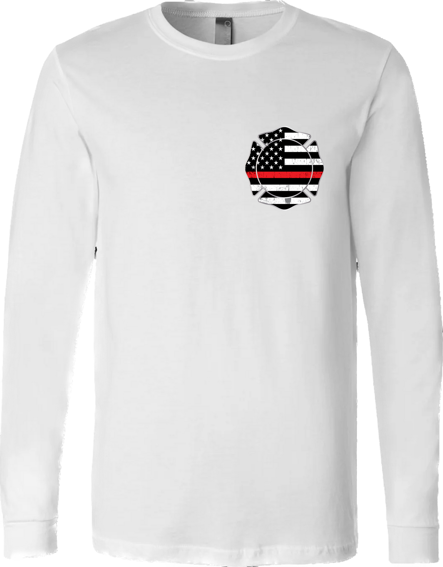 Thin Red Line Fireman Shield Long Sleeve T-Shirt