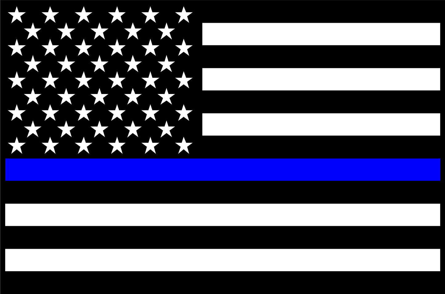 Thin Blue Line American Flag Sticker