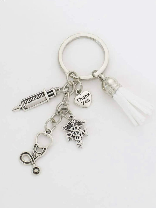 Nurse Multi Charm Keychain