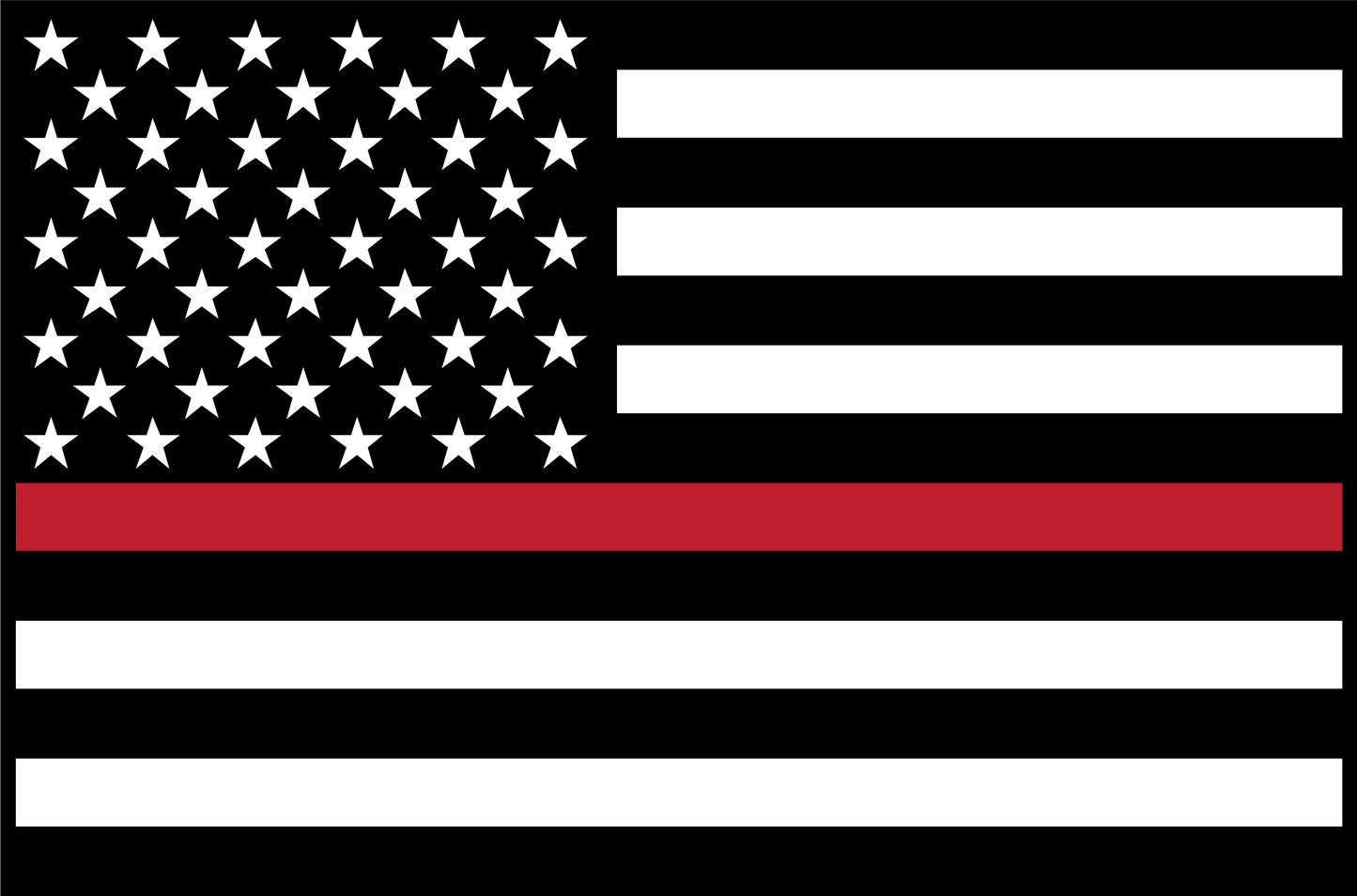 Thin Red Line American Flag Sticker