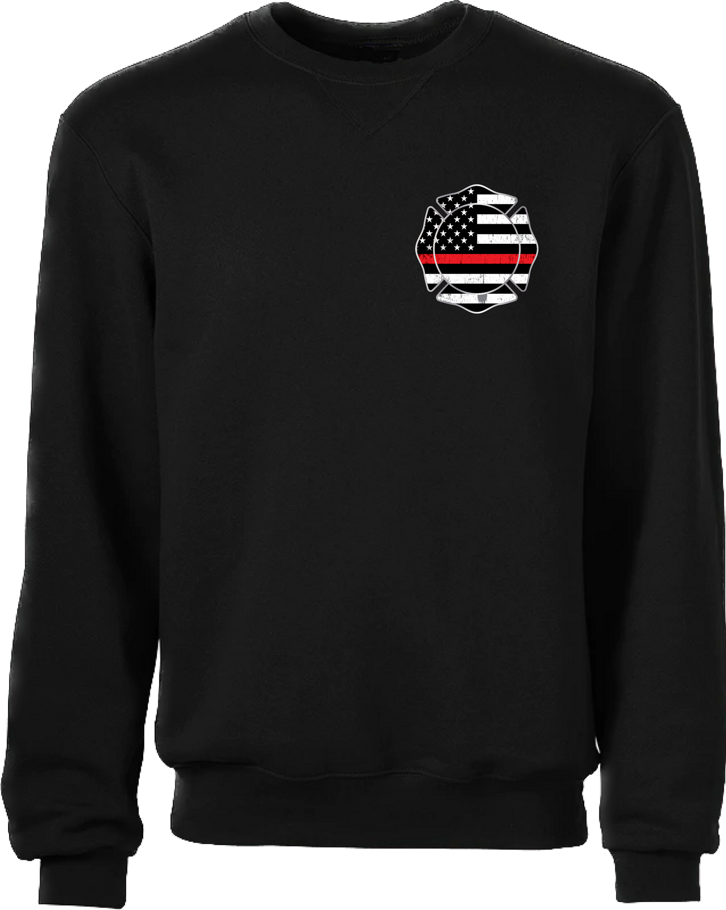 Thin Red Line Fireman Shield Crewneck Sweatshirt