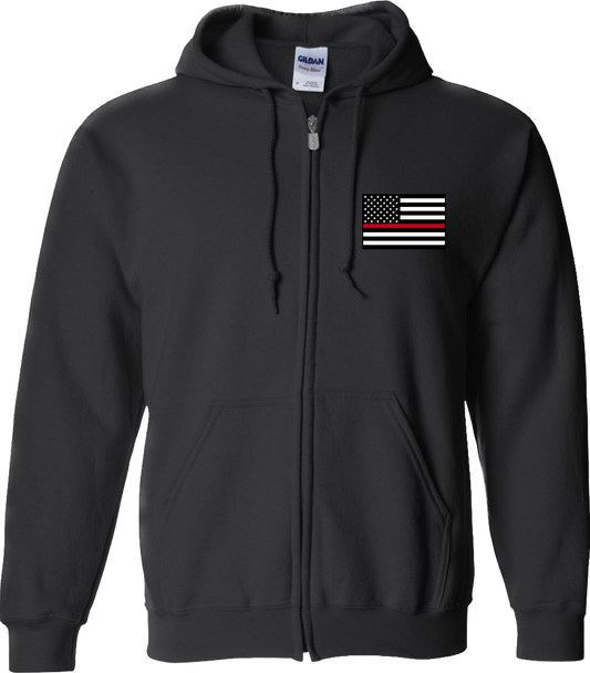Thin Red Line United States Flag Zip-Up Jacket