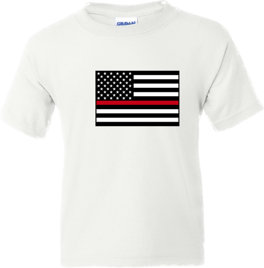 Youth’s Thin Red Line United States Flag Short Sleeve