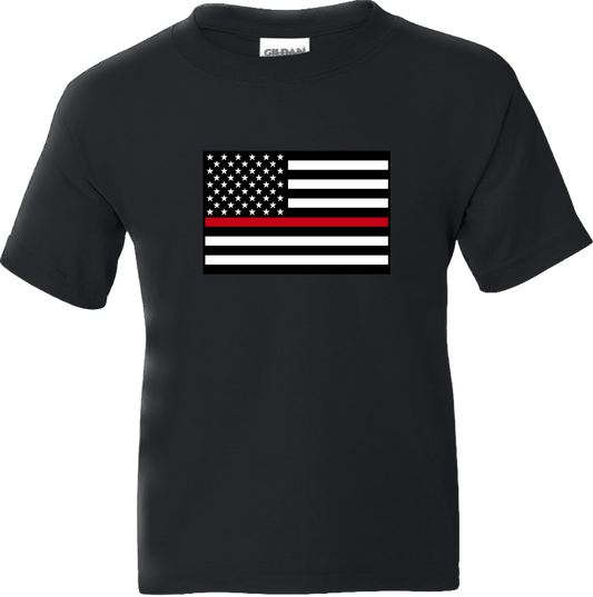 Youth’s Thin Red Line United States Flag Short Sleeve