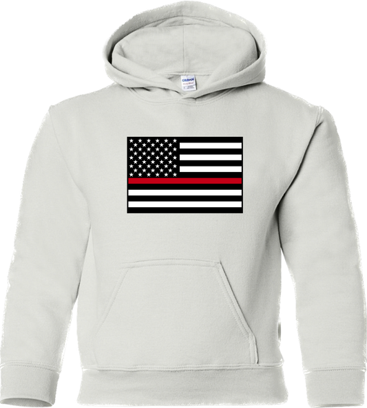 Youth’s Thin Red Line United States Flag Sweatshirt