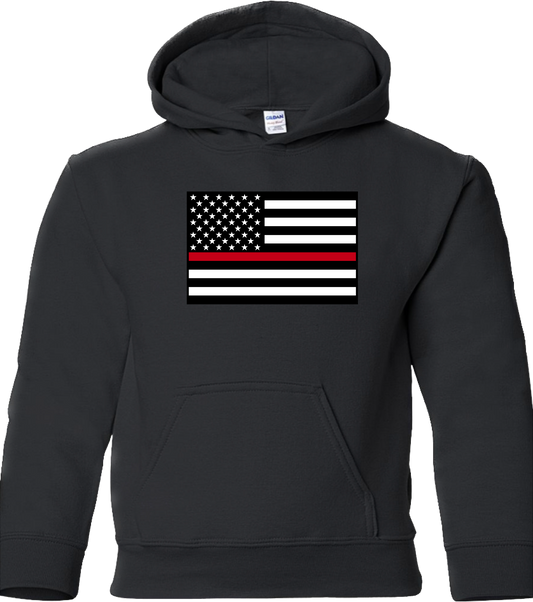 Youth’s Thin Red Line United States Flag Sweatshirt