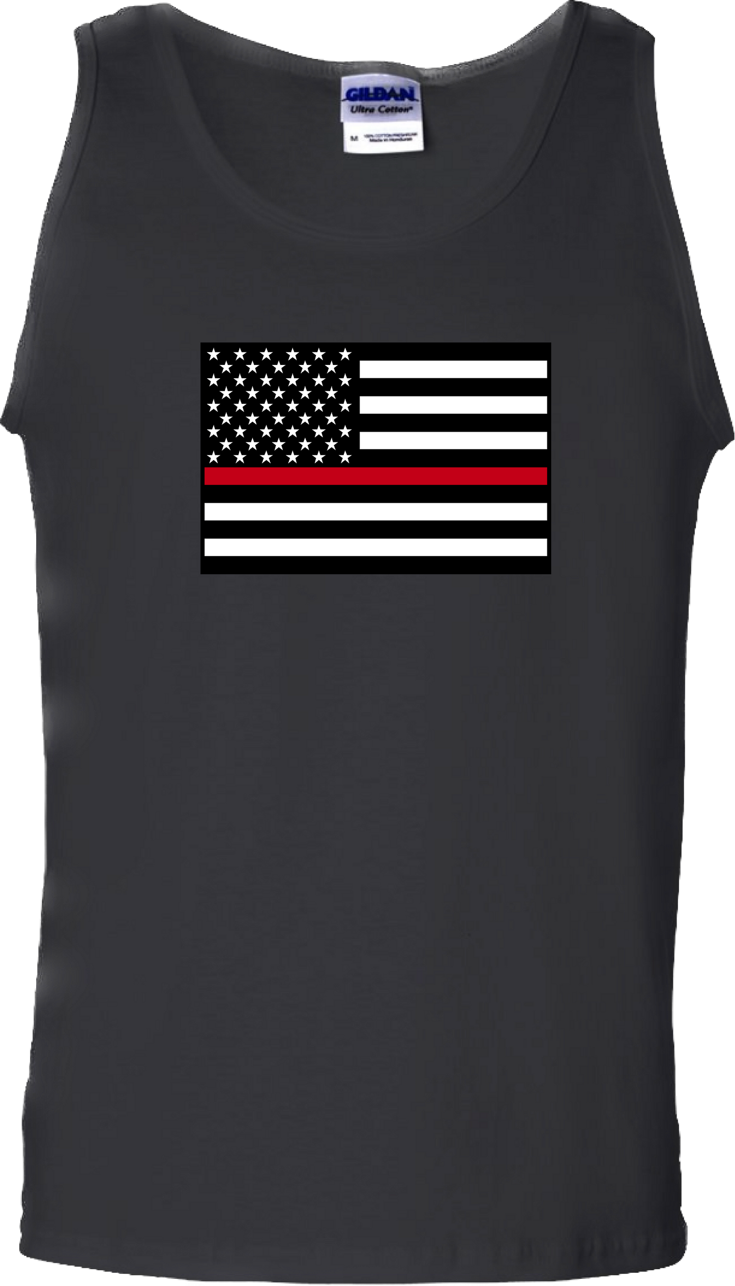Men’s Thin Red Line United States Flag Tank Top