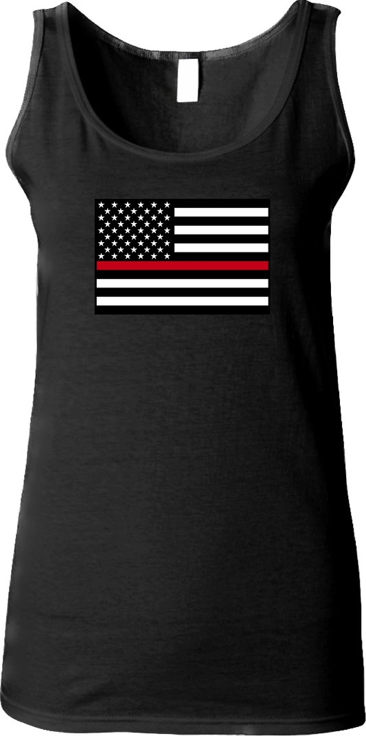 Women’s Thin Red Line United States Flag Tank Top
