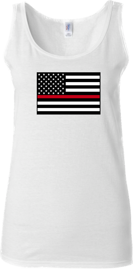 Women’s Thin Red Line United States Flag Tank Top