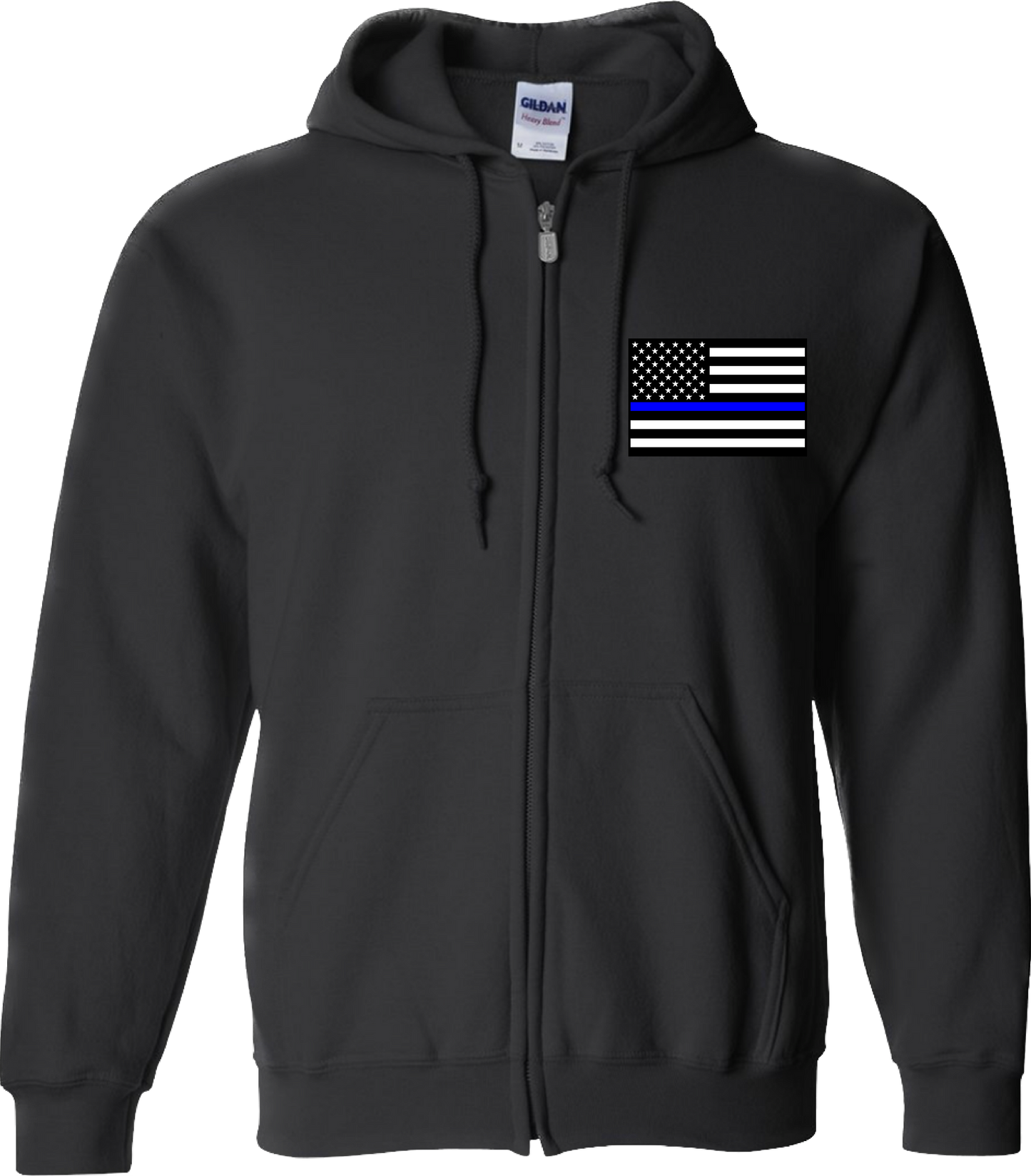 Thin Blue Line United States Flag Zip-Up Jacket