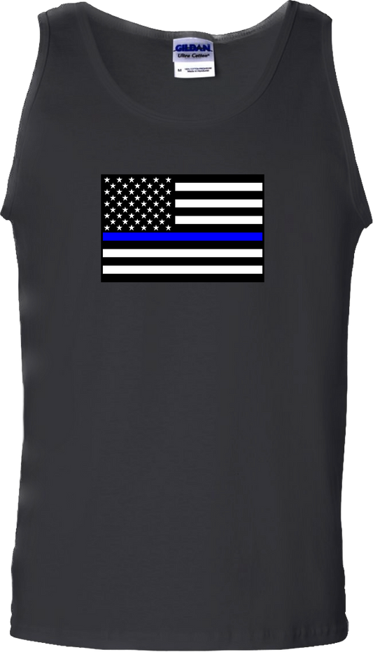 Men’s Thin Blue Line United States Flag Tank Top