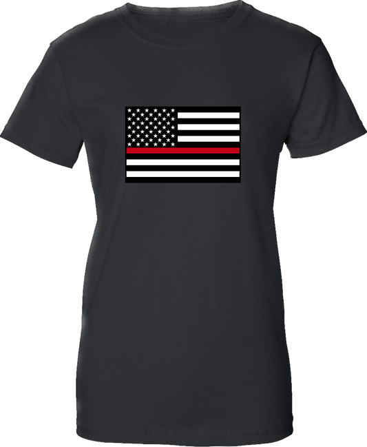 Women’s Thin Red Line American Flag Short Sleeve