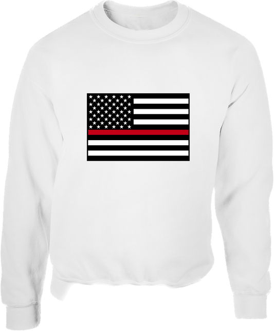 Thin Red Line American Flag Crewneck Sweatshirt