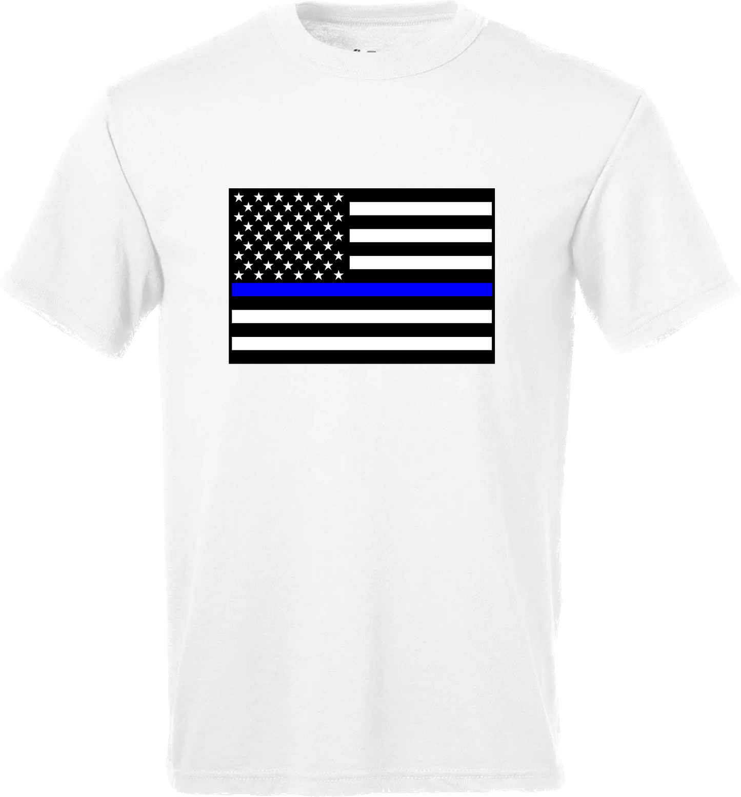 Men’s Thin Blue Line American Flag Short Sleeve