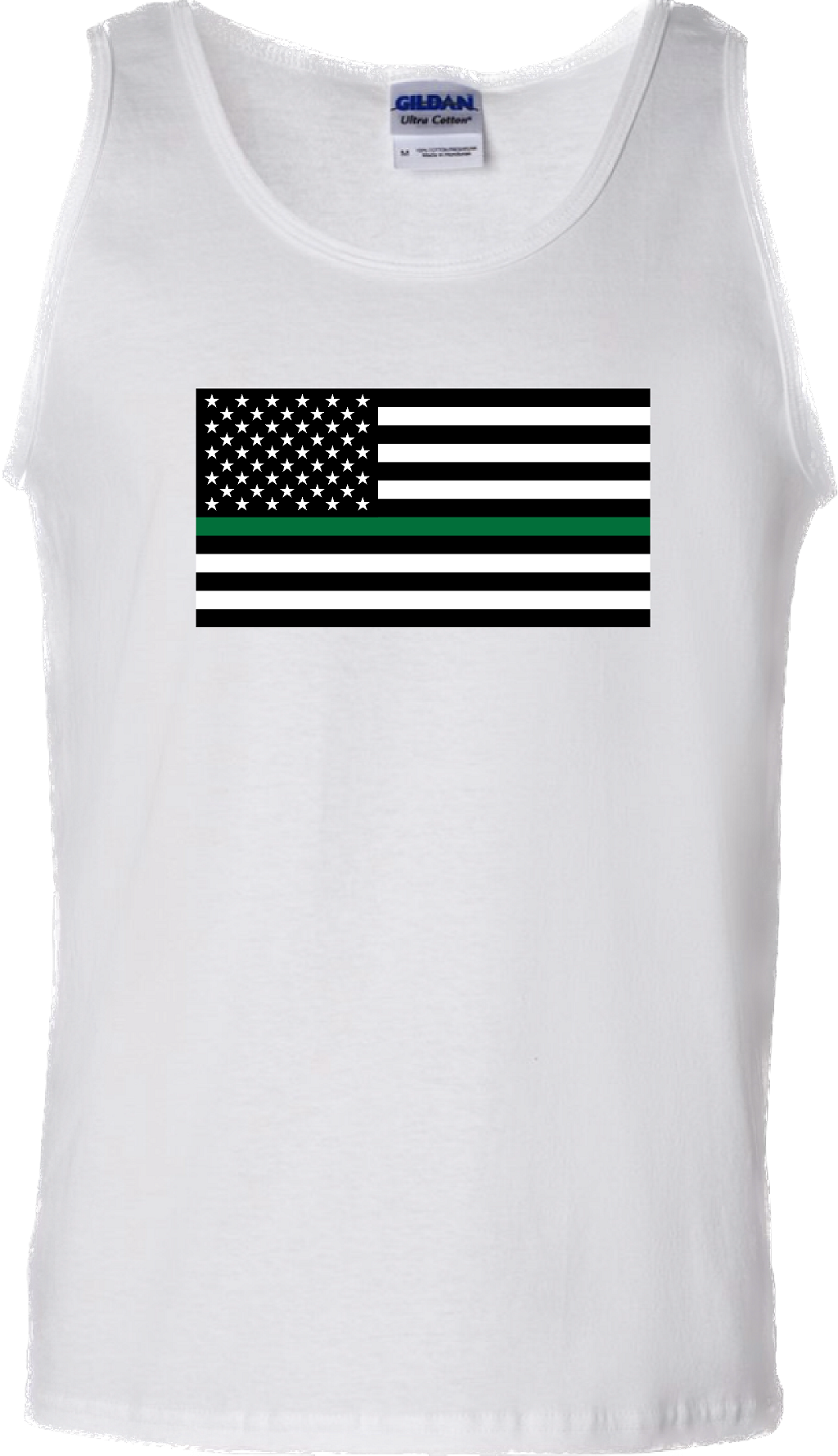 Men’s Thin Green Line United States Flag Tank Top