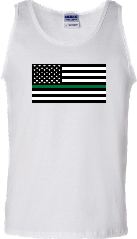 Men’s Thin Green Line United States Flag Tank Top