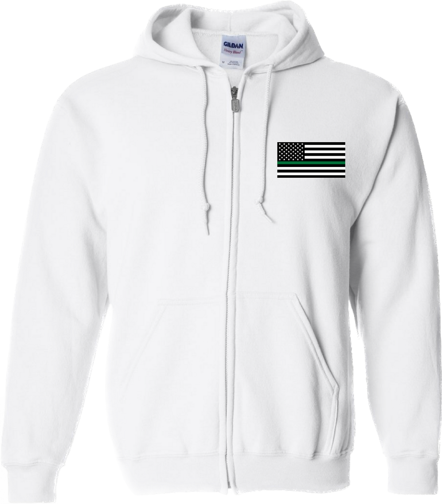 Thin Green Line United States Flag Zip-Up Jacket