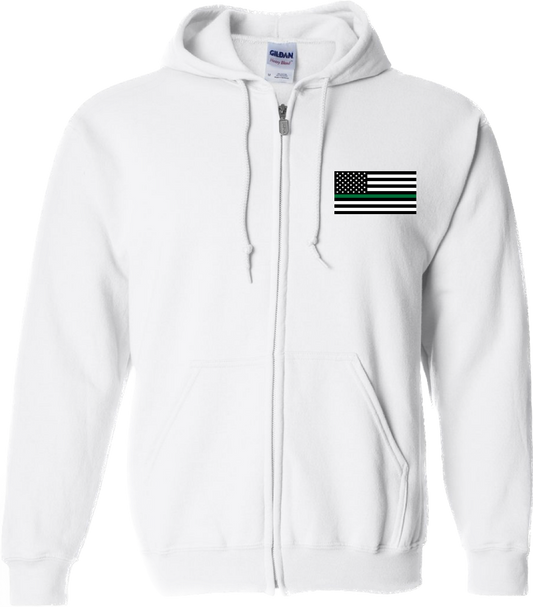 Thin Green Line United States Flag Zip-Up Jacket