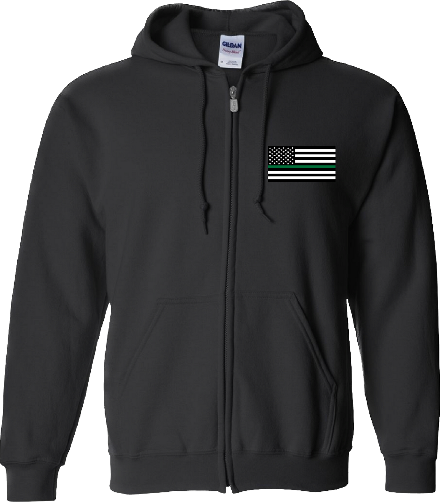 Thin Green Line United States Flag Zip-Up Jacket