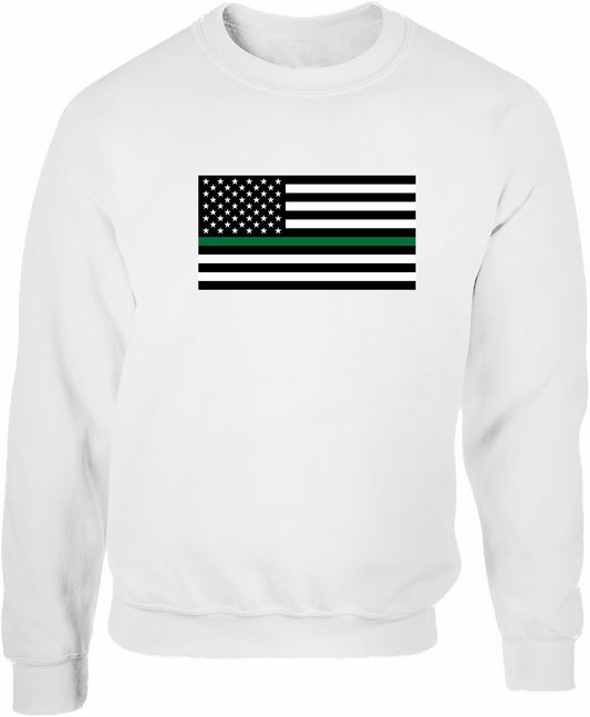 Thin Green Line American Flag Crewneck Sweatshirt