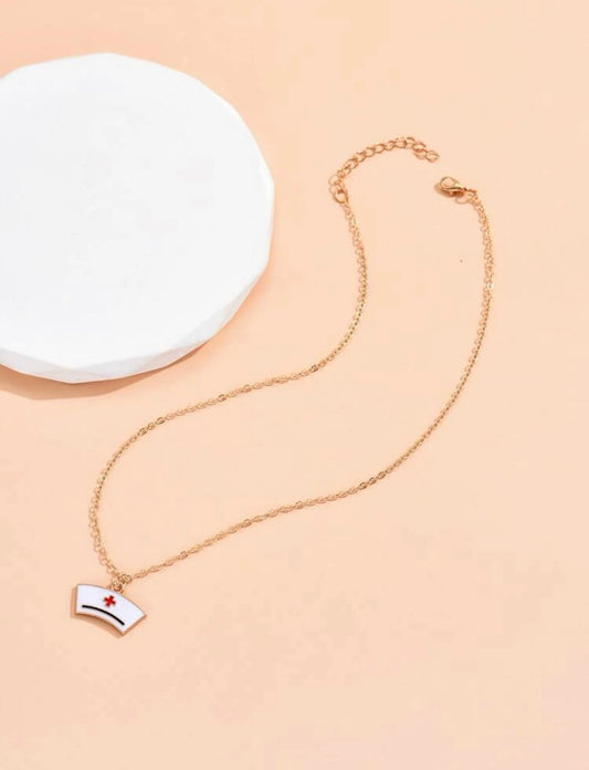 Nurse Cap Pendant Necklace