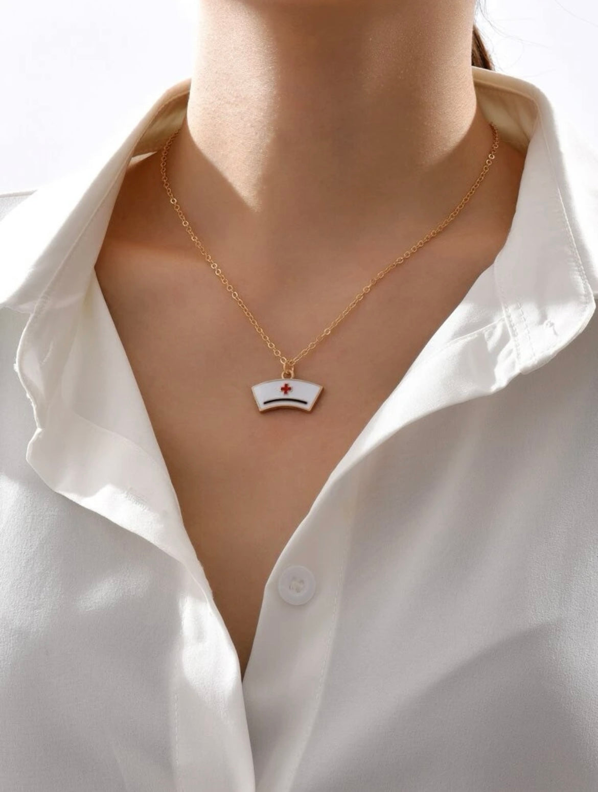 Nurse Cap Pendant Necklace
