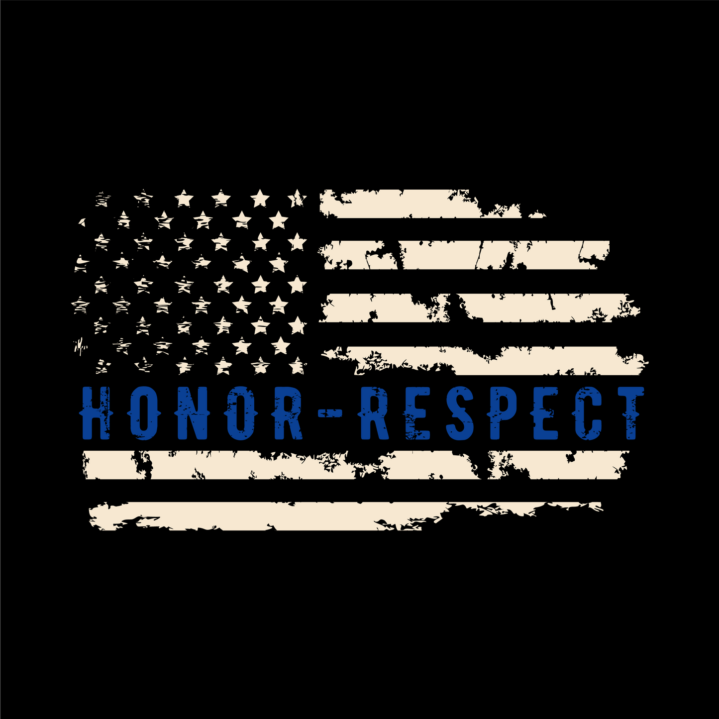 Honor and Respect American Flag Sticker