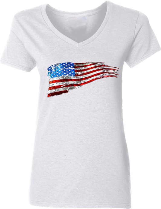 Women’s United States Flag V-Neck