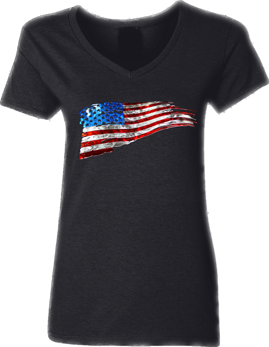 Women’s United States Flag V-Neck