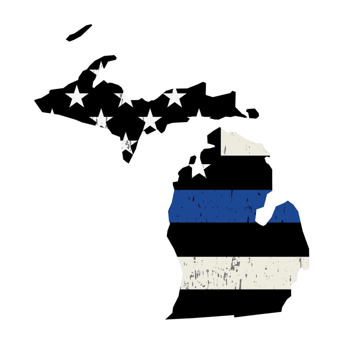 State of Michigan Thin Blue Line Sticker
