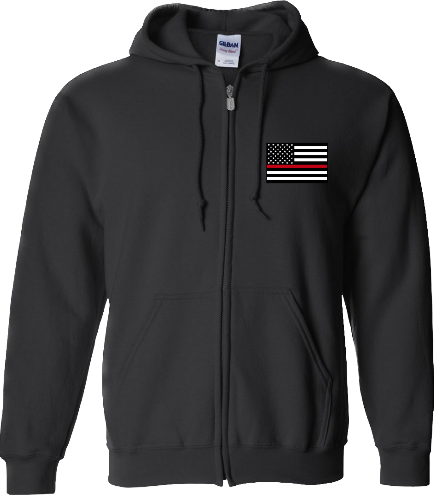 Thin Red Line United States Flag Zip-Up Jacket