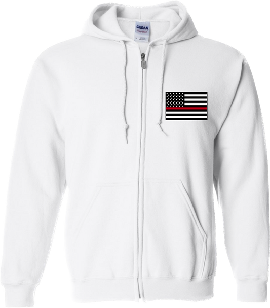 Thin Red Line United States Flag Zip-Up Jacket