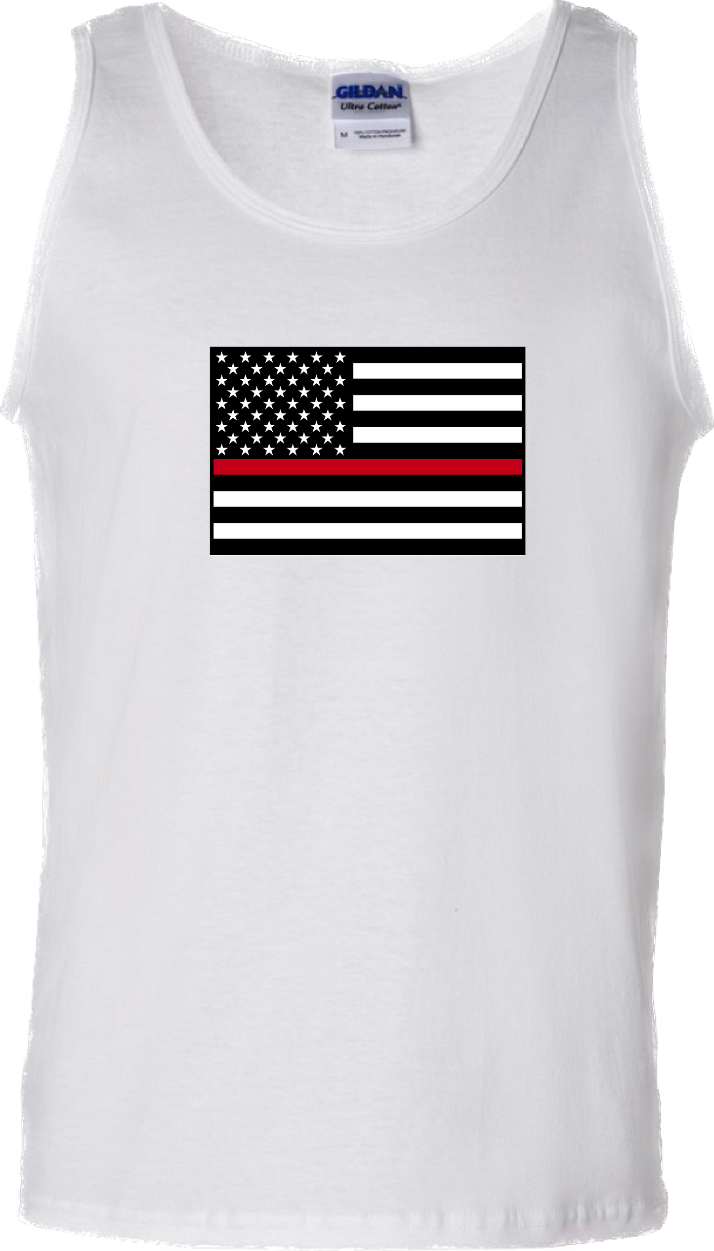 Men’s Thin Red Line United States Flag Tank Top