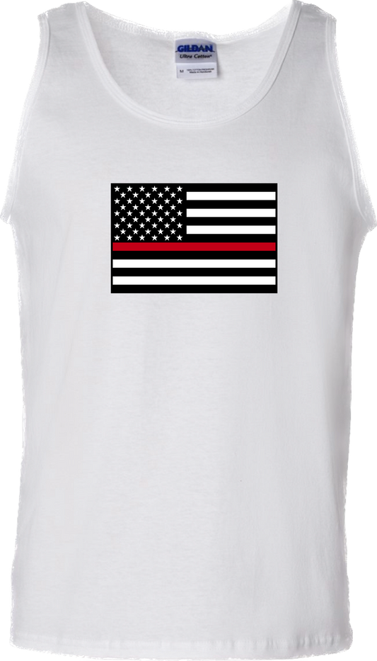 Men’s Thin Red Line United States Flag Tank Top