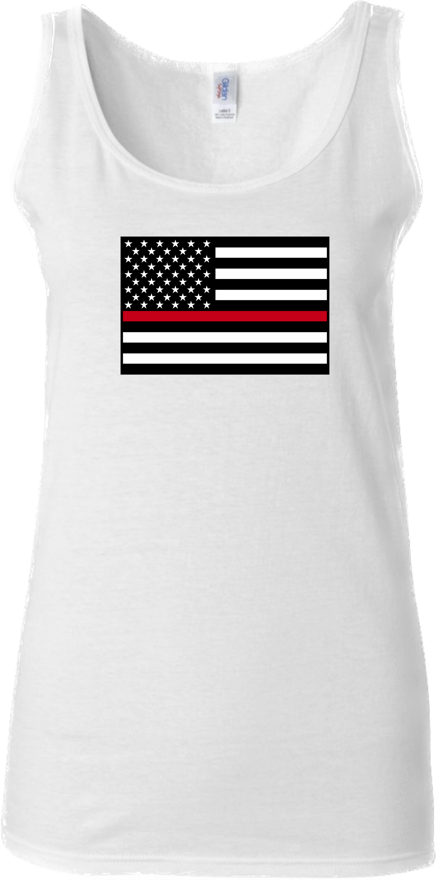 Women’s Thin Red Line United States Flag Tank Top