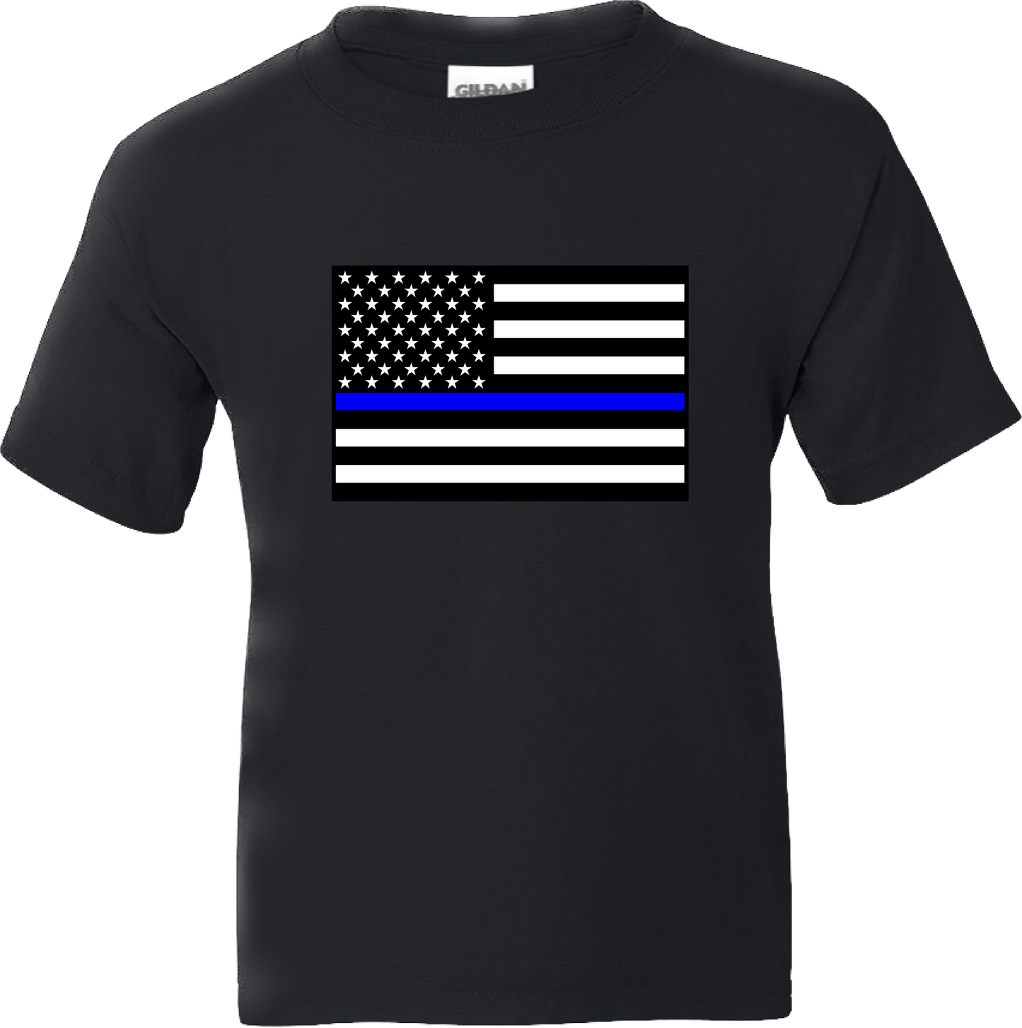 Youth’s Thin Blue Line United States Flag Short Sleeve