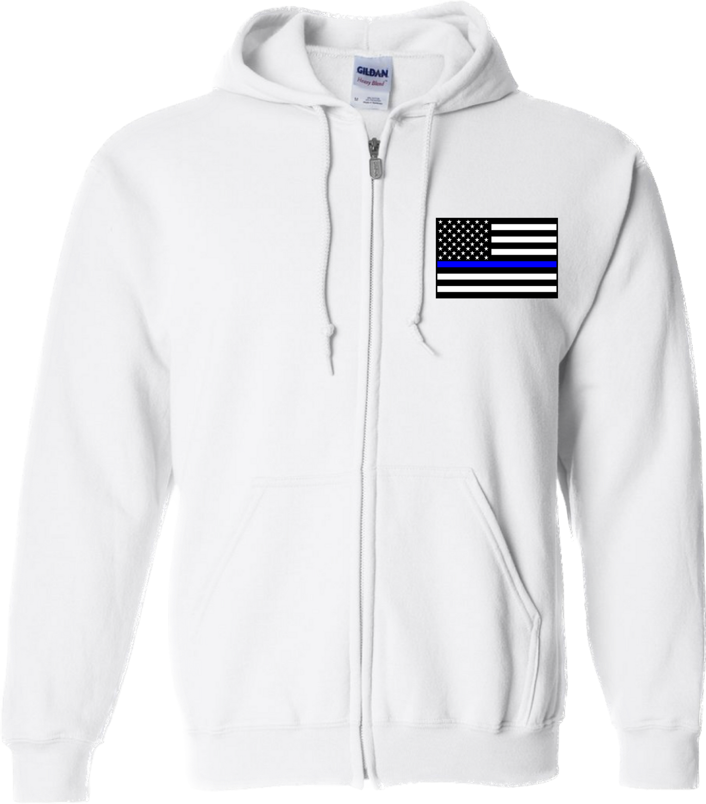 Thin Blue Line United States Flag Zip-Up Jacket