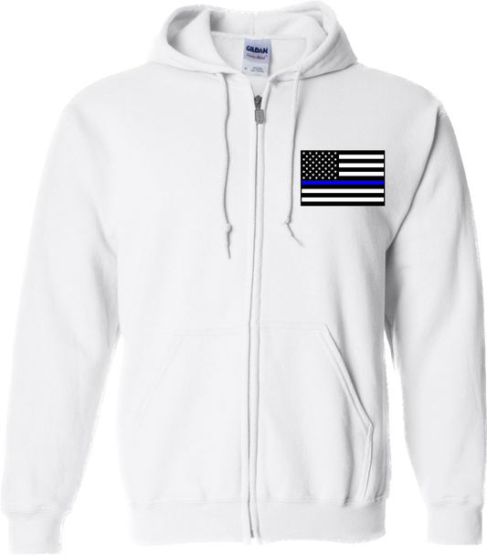 Thin Blue Line United States Flag Zip-Up Jacket