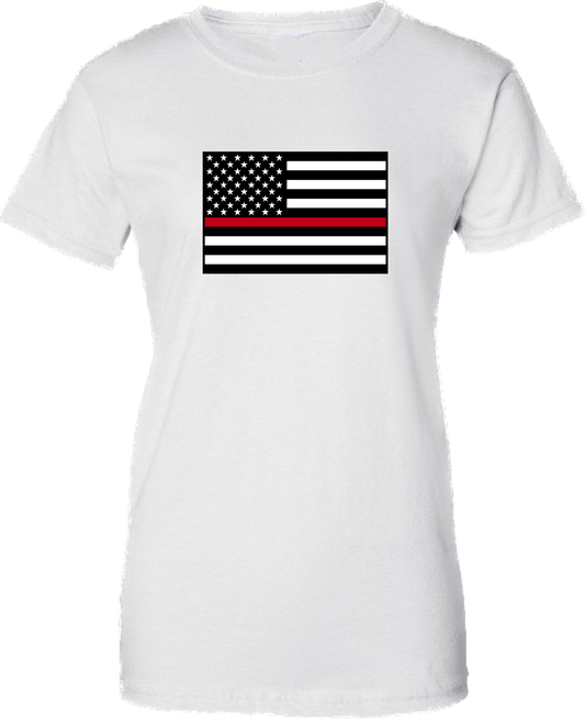 Women’s Thin Red Line American Flag Short Sleeve