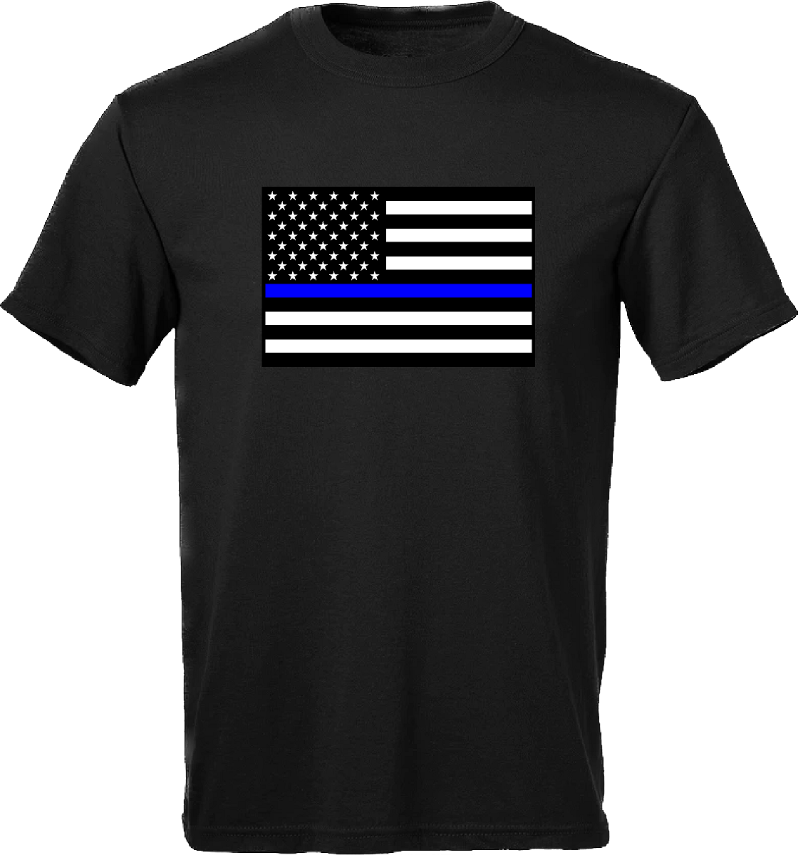 Men’s Thin Blue Line American Flag Short Sleeve