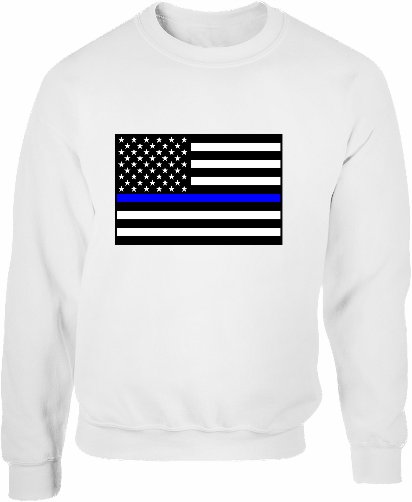 Thin Blue Line American Flag Crewneck Sweatshirt