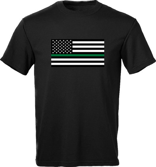 Men’s Thin Green Line American Flag Short Sleeve