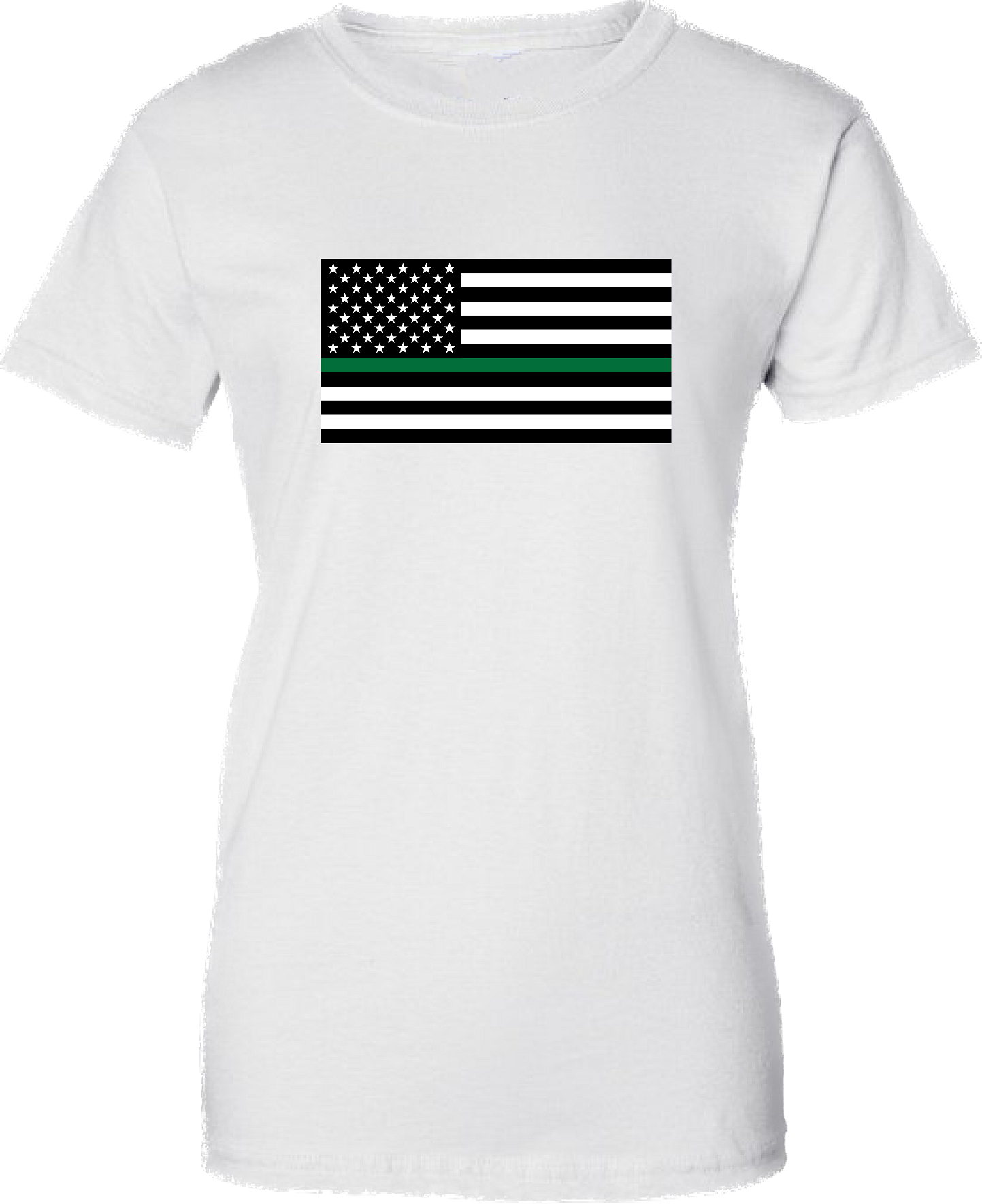 Women’s Thin Green Line American Flag Short Sleeve