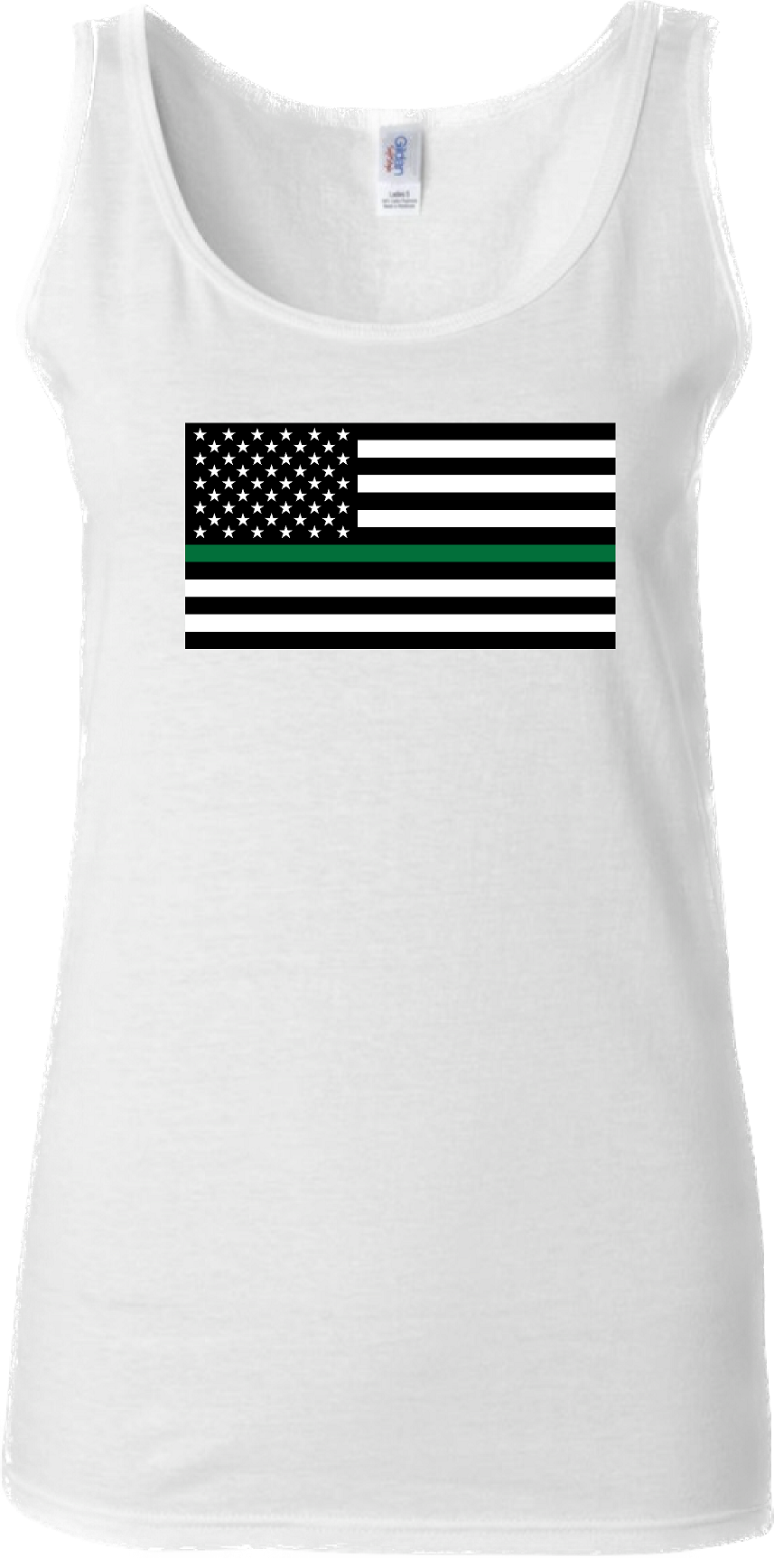 Women’s Thin Green Line United States Flag Tank Top