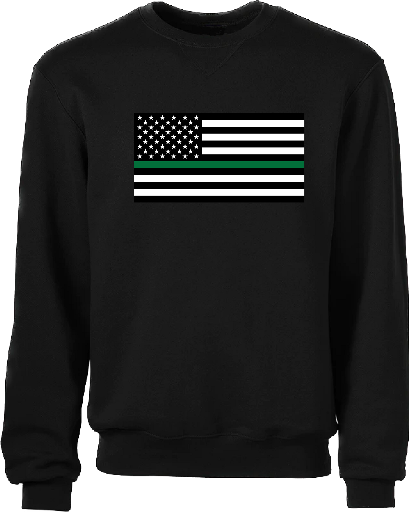 Thin Green Line American Flag Crewneck Sweatshirt
