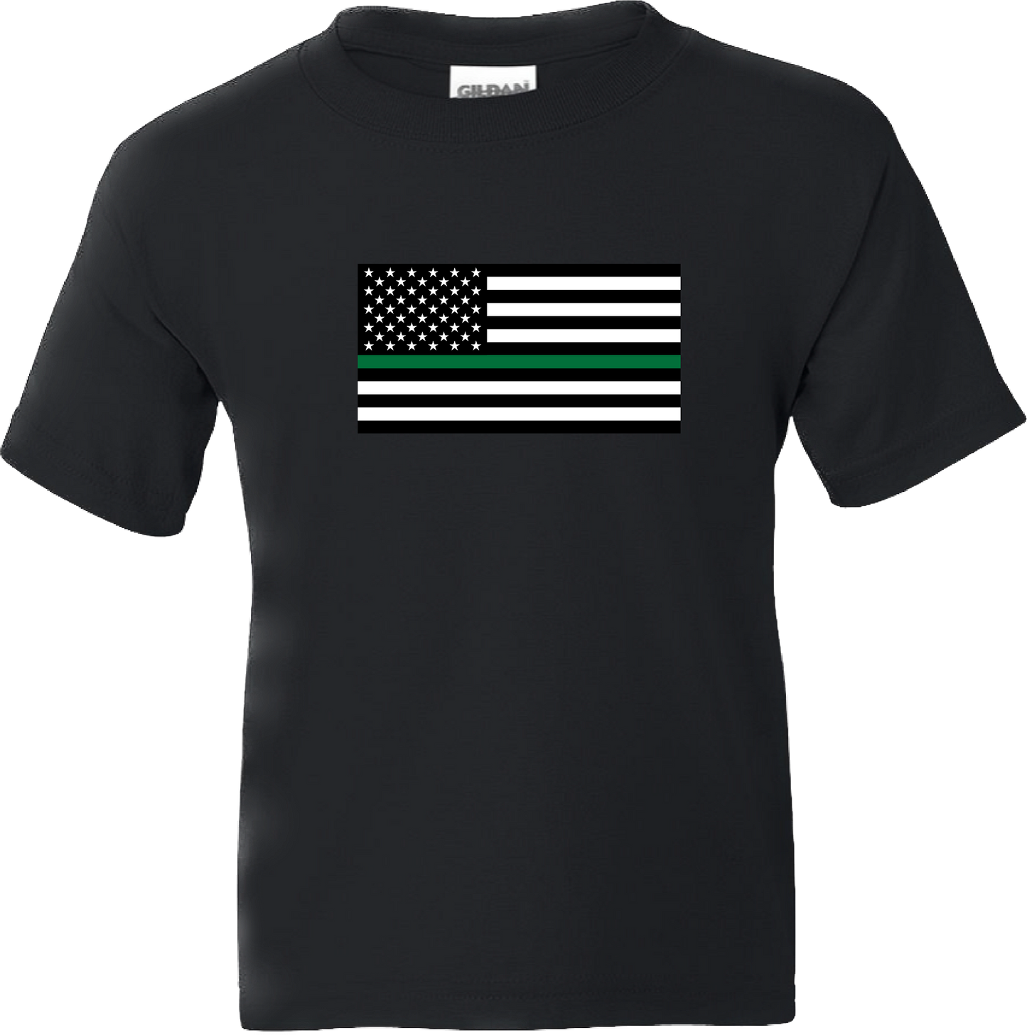 Youth’s Thin Green Line United States Flag Short Sleeve