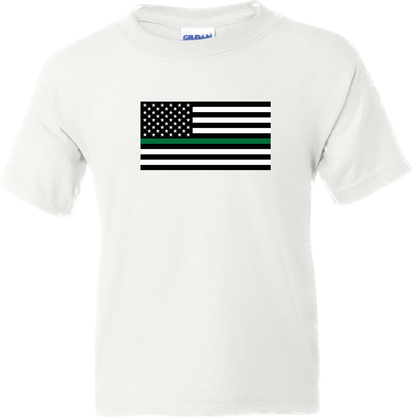 Youth’s Thin Green Line United States Flag Short Sleeve