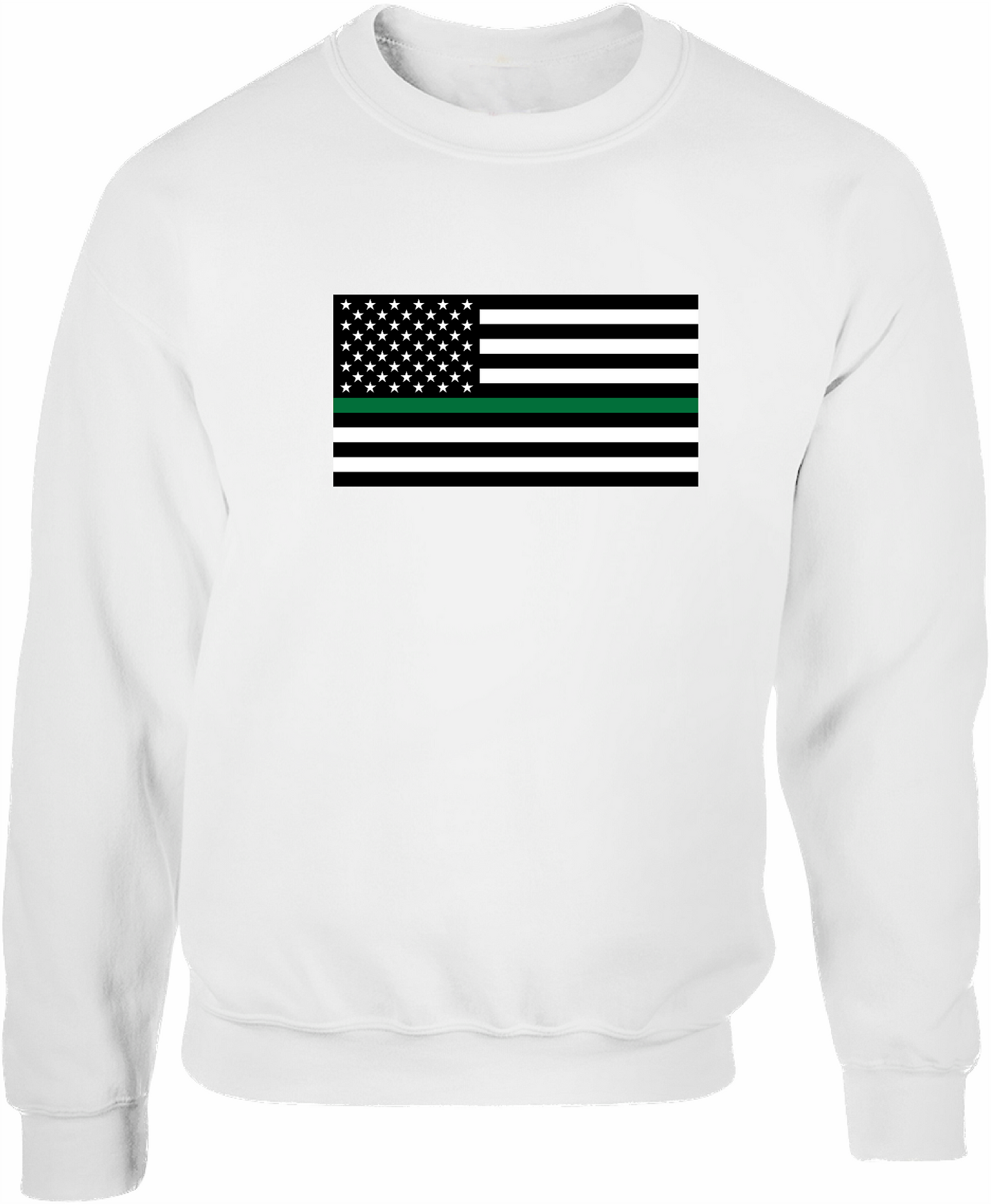 Thin Green Line American Flag Crewneck Sweatshirt